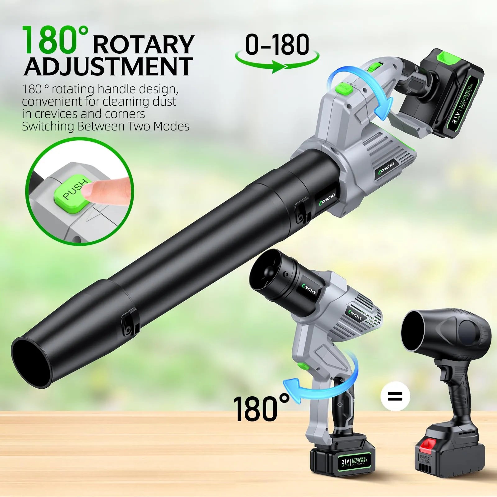 lightweight handheld leaf blower ergonomic one hand operation