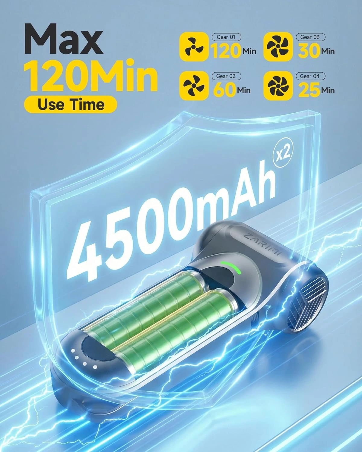 Battery and charger for ZARIMI cordless air duster