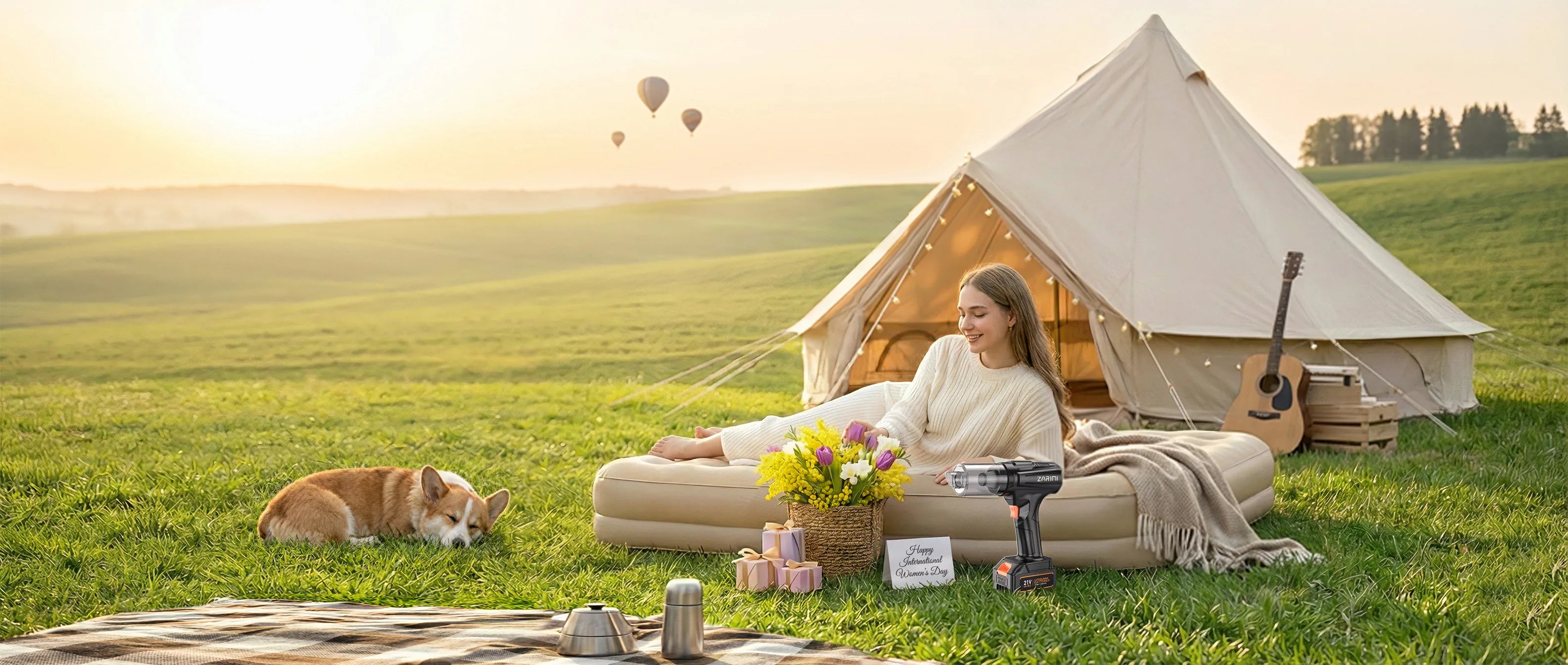 Women's Day glamping gift: Zarimi 6-in-1 cordless car vacuum.