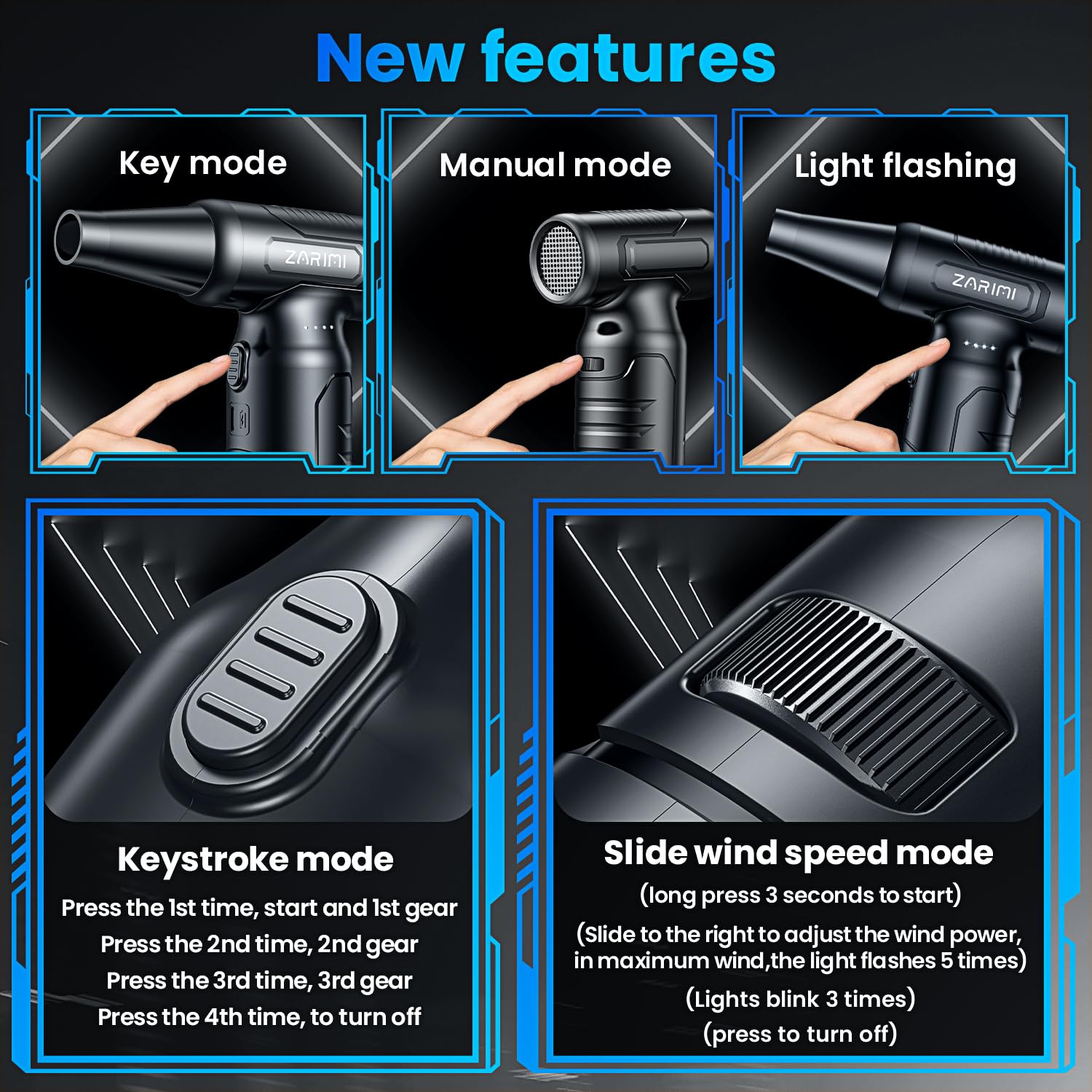 ZARIMI Electric Air Duster - 33,0000 RPM